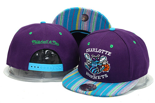 New Orleans Hornets Purple Snapback Hat YS 0613